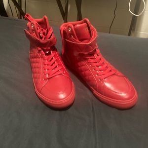 Bright red high tops